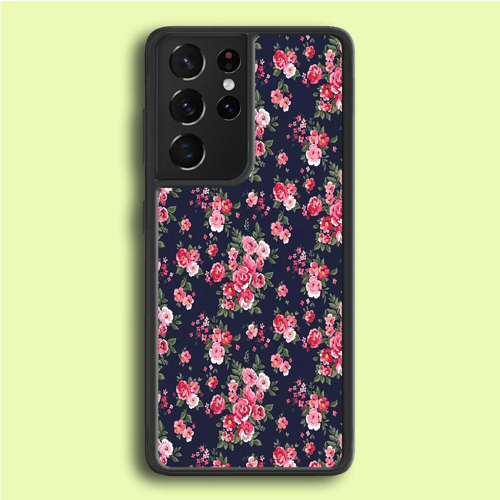 Motif Beautiful Flower 002 Samsung Galaxy S25 Ultra Case-Plastic / Full Wrap (3D Case)-Xtracase