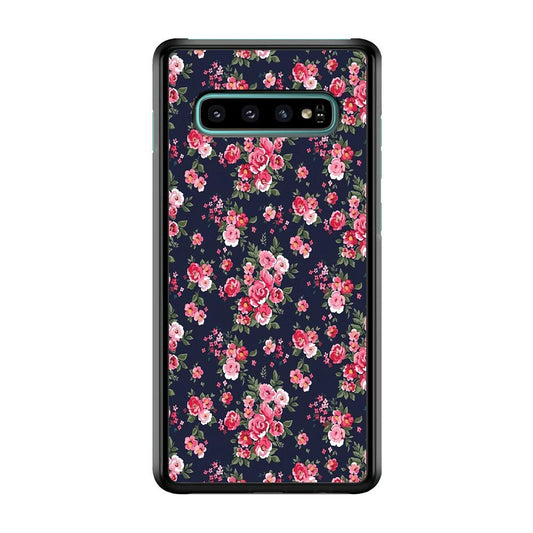 Motif Beautiful Flower 002 Samsung Galaxy S10 Plus Case-Plastic / Full Wrap (3D Case)-Xtracase