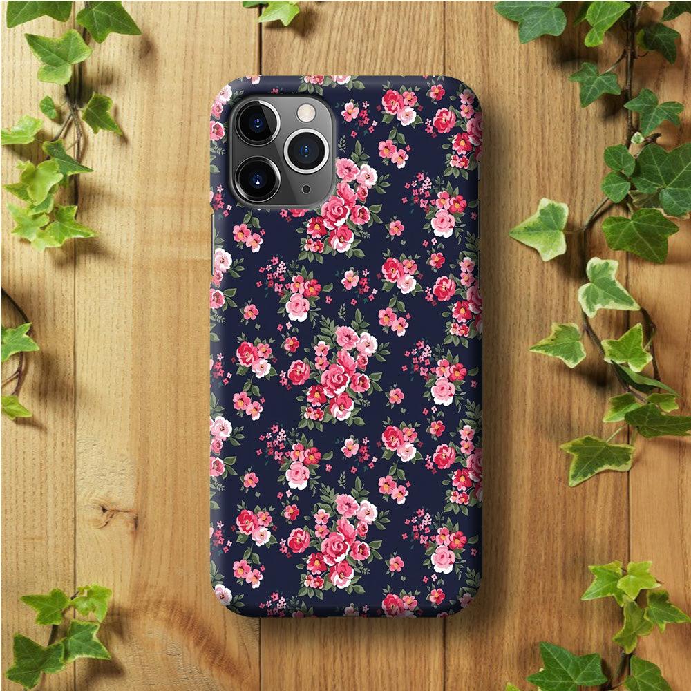 Motif Beautiful Flower 002 iPhone 11 Pro Max Case-Plastic / Full Wrap (3D Case)-Xtracase