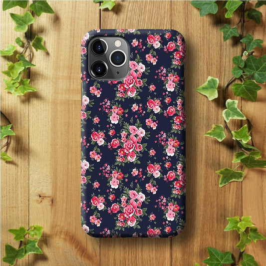 Motif Beautiful Flower 002 iPhone 11 Pro Case-Plastic / Full Wrap (3D Case)-Xtracase