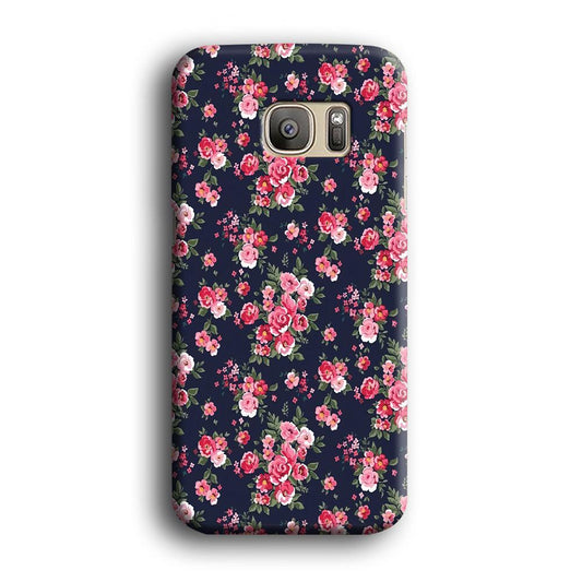 Motif Beautiful Flower 002 Samsung Galaxy S7 Edge Case-Plastic / Full Wrap (3D Case)-Xtracase