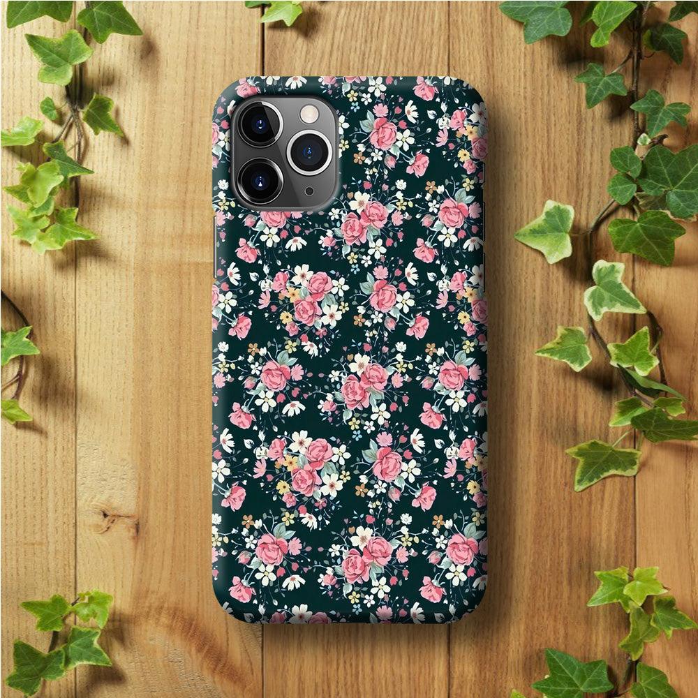 Motif Beautiful Flower 003 iPhone 11 Pro Max Case-Plastic / Full Wrap (3D Case)-Xtracase