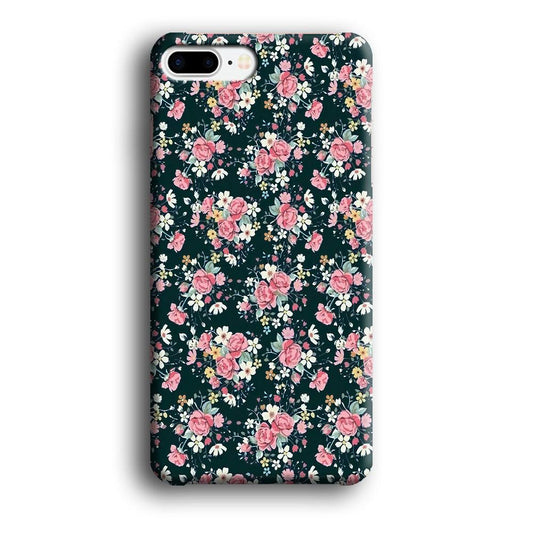 Motif Beautiful Flower 003 iPhone 8 Plus Case-Plastic / Full Wrap (3D Case)-Xtracase