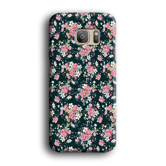 Motif Beautiful Flower 003 Samsung Galaxy S7 Edge Case-Plastic / Full Wrap (3D Case)-Xtracase