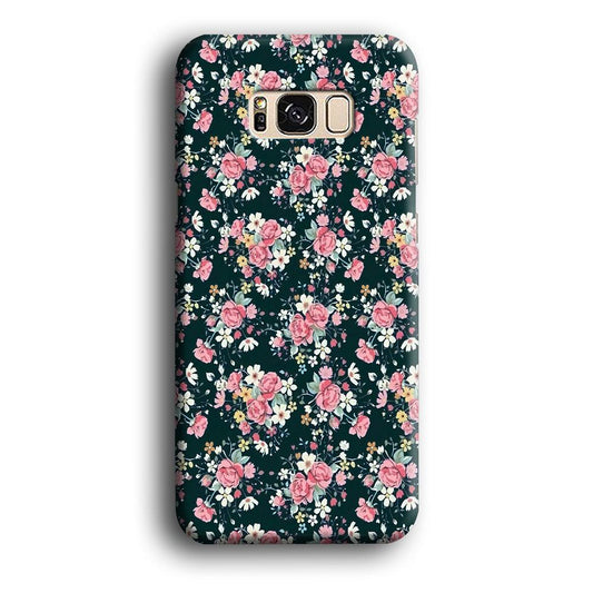Motif Beautiful Flower 003 Samsung Galaxy S8 Case-Plastic / Full Wrap (3D Case)-Xtracase