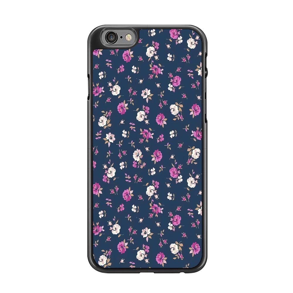 Motif Beautiful Flower 004 iPhone 6 Plus | 6s Plus Case-Rubber / Black (2D Case)-Xtracase