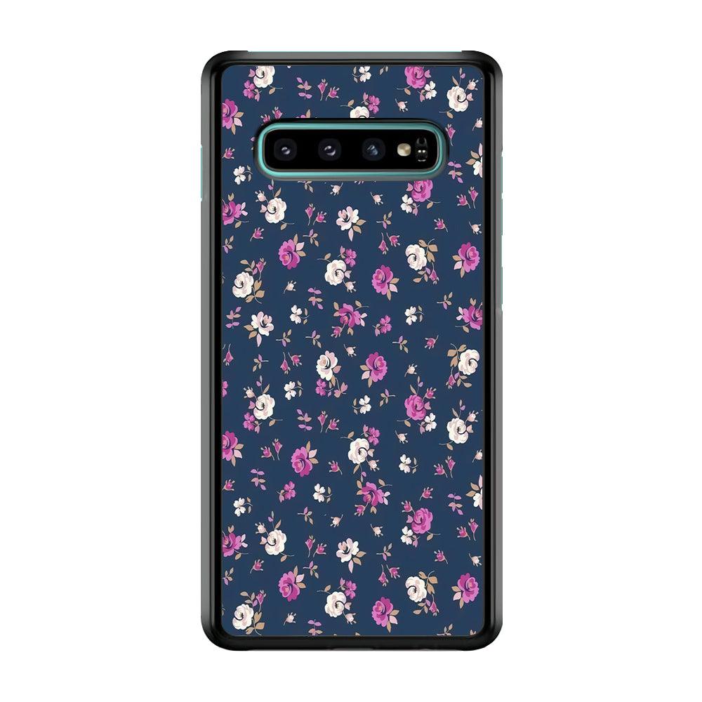 Motif Beautiful Flower 004 Samsung Galaxy S10 Case-Plastic / Full Wrap (3D Case)-Xtracase
