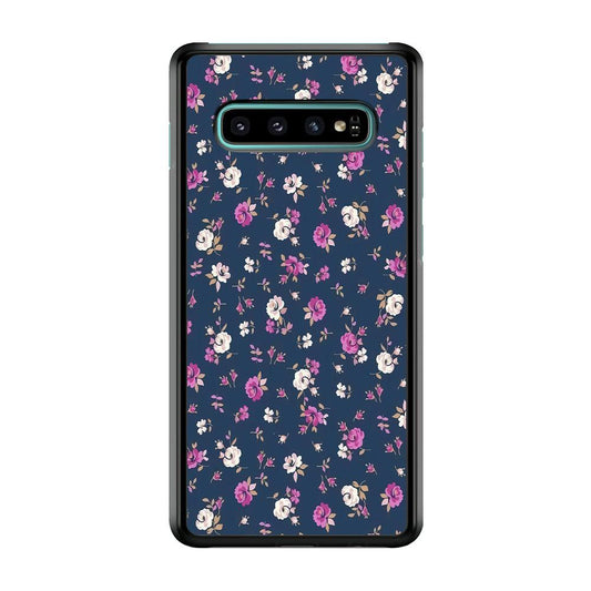 Motif Beautiful Flower 004 Samsung Galaxy S10 Case-Plastic / Full Wrap (3D Case)-Xtracase