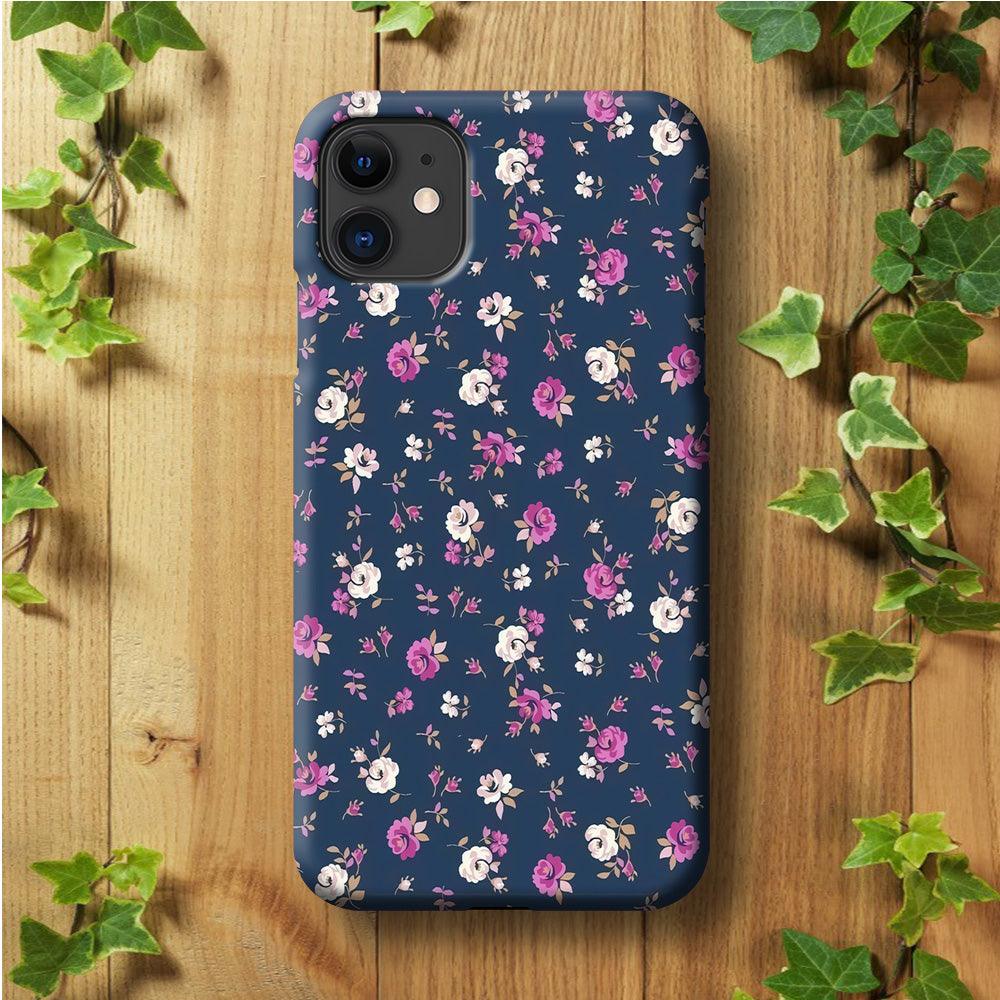 Motif Beautiful Flower 004 iPhone 11 Case-Plastic / Full Wrap (3D Case)-Xtracase