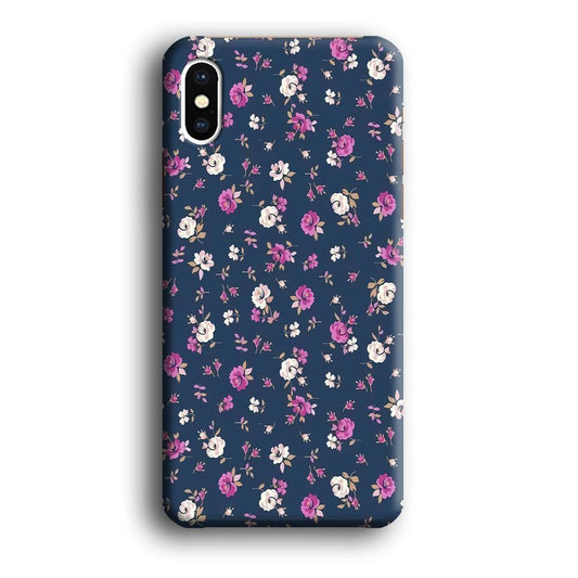 Motif Beautiful Flower 004 iPhone Xs Case-Plastic / Full Wrap (3D Case)-Xtracase