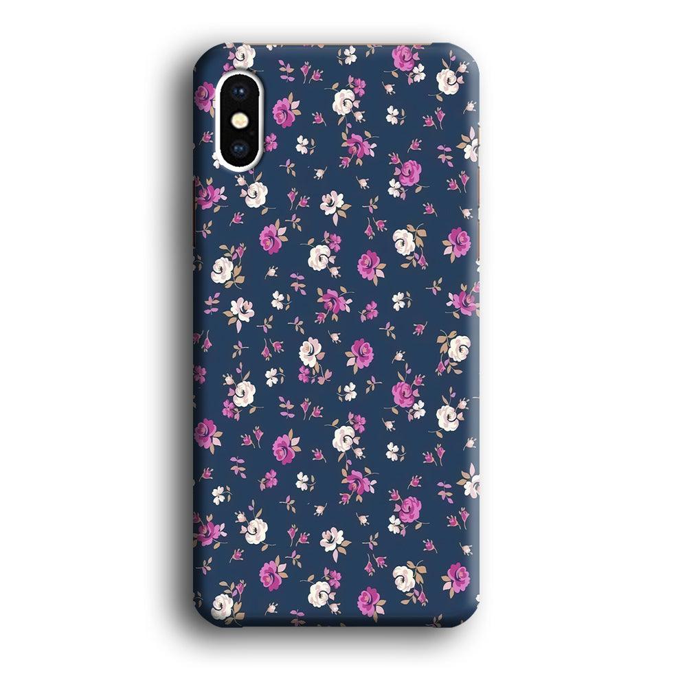 Motif Beautiful Flower 004 iPhone X Case-Plastic / Full Wrap (3D Case)-Xtracase