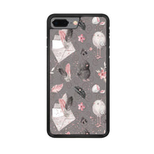 Load image into Gallery viewer, Motif Bird and Letter Grey iPhone 8 Plus Case