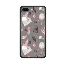 Load image into Gallery viewer, Motif Bird and Letter Grey iPhone 7 Plus Case