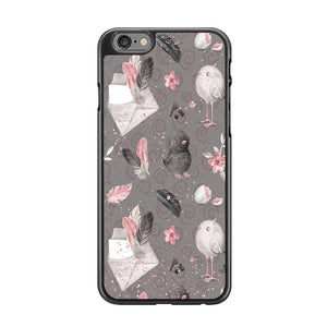 Motif Bird and Letter Grey iPhone 6 Plus | 6s Plus Case