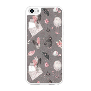 Motif Bird and Letter Grey iPhone 6 Plus | 6s Plus Case