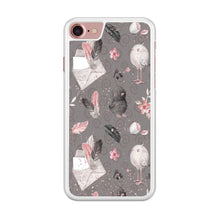 Load image into Gallery viewer, Motif Bird and Letter Grey iPhone 8 Case