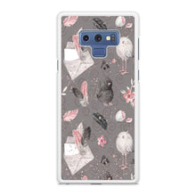 Load image into Gallery viewer, Motif Bird and Letter Grey Samsung Galaxy Note 9 Case