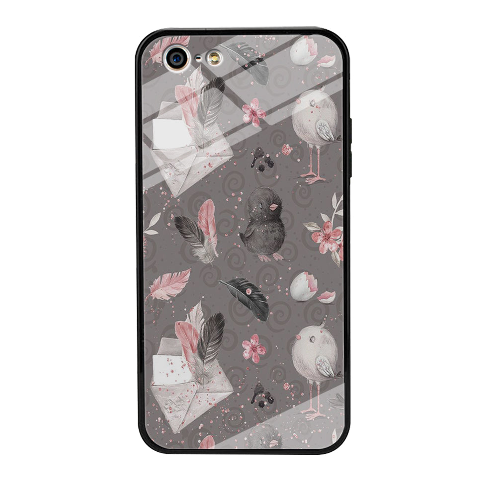 Motif Bird and Letter Grey iPhone 5 | 5s Case