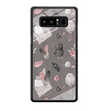 Load image into Gallery viewer, Motif Bird and Letter Grey Samsung Galaxy Note 8 Case