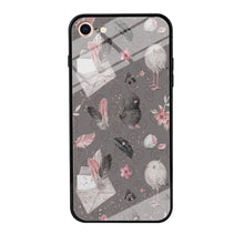Load image into Gallery viewer, Motif Bird and Letter Grey iPhone 8 Case