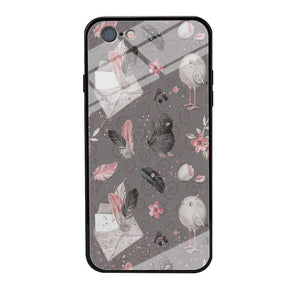 Motif Bird and Letter Grey iPhone 6 Plus | 6s Plus Case