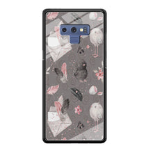 Load image into Gallery viewer, Motif Bird and Letter Grey Samsung Galaxy Note 9 Case
