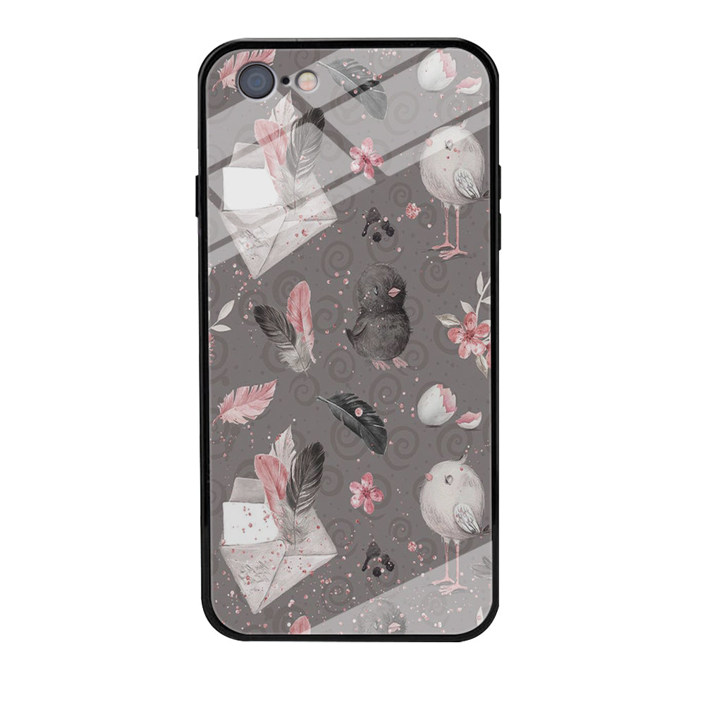 Motif Bird and Letter Grey iPhone 6 | 6s Case