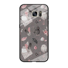 Load image into Gallery viewer, Motif Bird and Letter Grey Samsung Galaxy S7 Edge Case