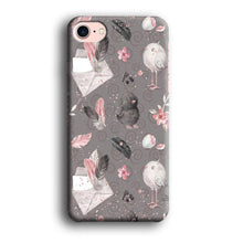 Load image into Gallery viewer, Motif Bird and Letter Grey iPhone 8 Case