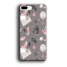 Load image into Gallery viewer, Motif Bird and Letter Grey iPhone 7 Plus Case