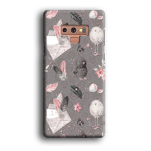 Load image into Gallery viewer, Motif Bird and Letter Grey Samsung Galaxy Note 9 Case