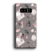 Load image into Gallery viewer, Motif Bird and Letter Grey Samsung Galaxy Note 8 Case