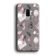 Load image into Gallery viewer, Motif Bird and Letter Grey Samsung Galaxy S9 Plus Case