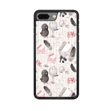 Load image into Gallery viewer, Motif Bird and Letter White iPhone 7 Plus Case