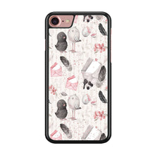 Load image into Gallery viewer, Motif Bird and Letter White iPhone 7 Case