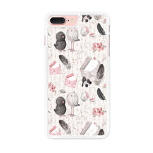 Load image into Gallery viewer, Motif Bird and Letter White iPhone 7 Plus Case