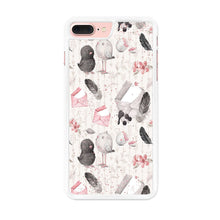 Load image into Gallery viewer, Motif Bird and Letter White iPhone 7 Plus Case