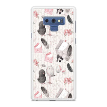 Load image into Gallery viewer, Motif Bird and Letter White Samsung Galaxy Note 9 Case