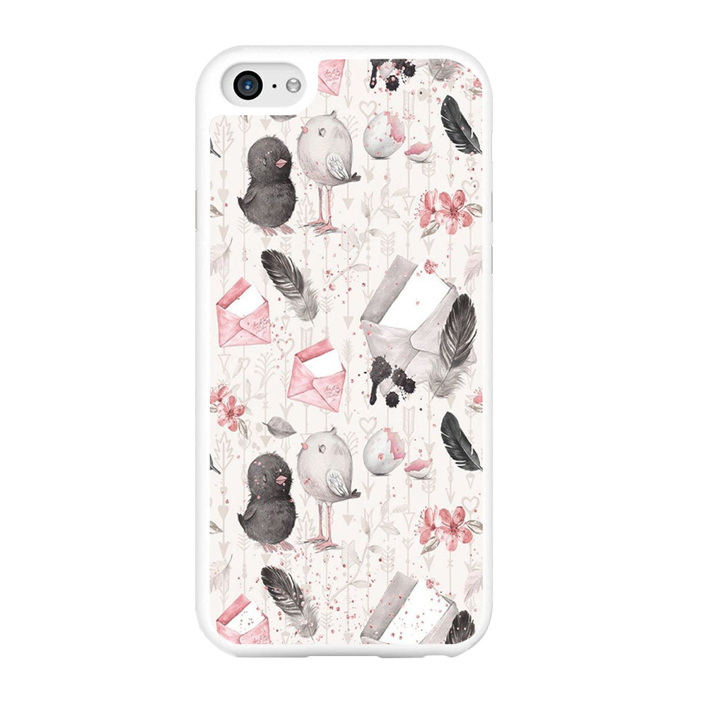 Motif Bird and Letter White iPhone 6 | 6s Case