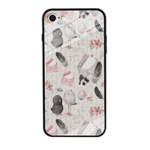 Load image into Gallery viewer, Motif Bird and Letter White iPhone 7 Case