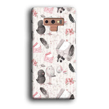 Load image into Gallery viewer, Motif Bird and Letter White Samsung Galaxy Note 9 Case