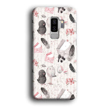 Load image into Gallery viewer, Motif Bird and Letter White Samsung Galaxy S9 Plus Case