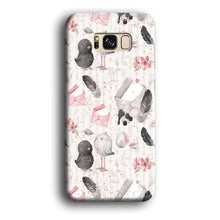 Load image into Gallery viewer, Motif Bird and Letter White Samsung Galaxy S8 Case