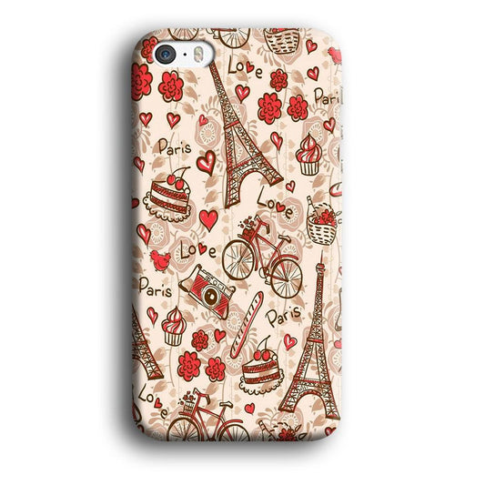 Motif Paris Love iPhone 5 | 5s Case-Plastic / Full Wrap (3D Case)-Xtracase