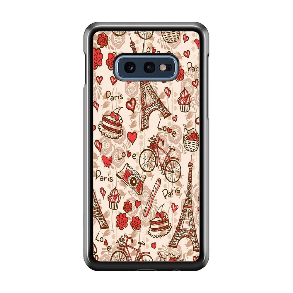 Motif Paris Love Samsung Galaxy S10E Case-Plastic / Full Wrap (3D Case)-Xtracase