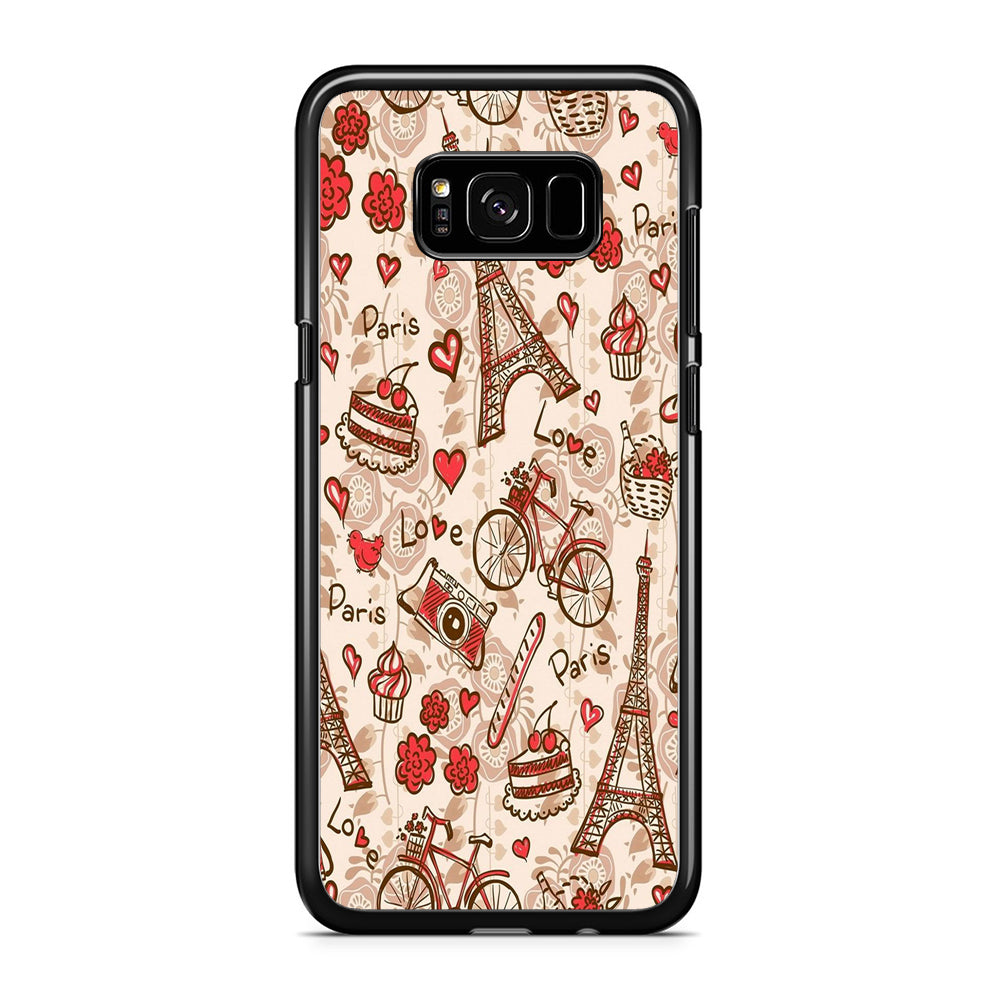 Motif Paris Love Samsung Galaxy S8 Plus Case