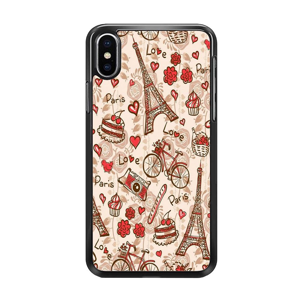 Motif Paris Love iPhone Xs Case