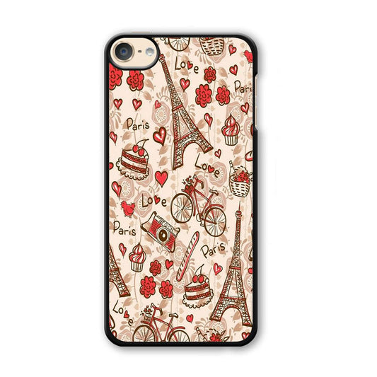 Motif Paris Love iPod Touch 6 Case-Plastic / Full Wrap (3D Case)-Xtracase