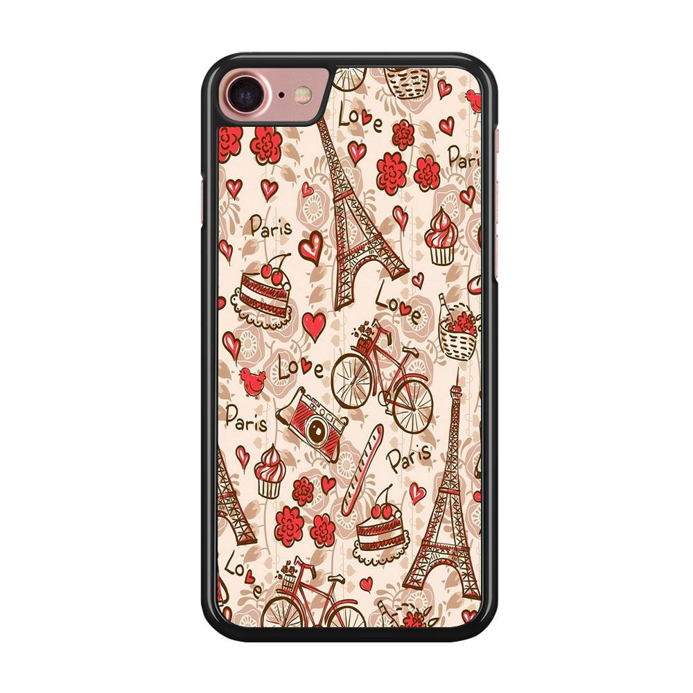 Motif Paris Love iPhone 8 Case