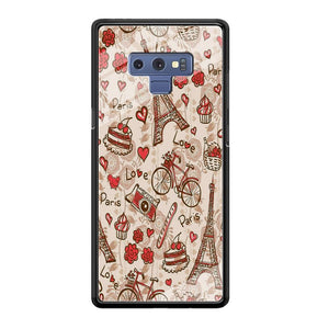 Motif Paris Love Samsung Galaxy Note 9 Case